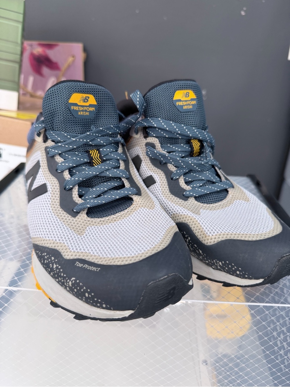 New Balance Kids' Fresh Foam Sneakers in Blue, Tan & White